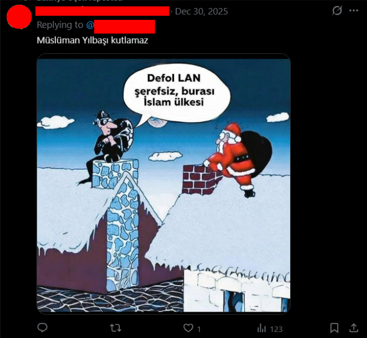 Bu paylaşımda, hırsızlık ile "İslâm Ülkesi" kavramı bir araya getirilerek, "Tüm Müslümanlar Hırsız" algısı oluşturulmaya çalışılmaktadır. Ülkeler bazındaki hırsızlık istatistiklerinde, seküler ülkeler başı çekmektedir. Türkiye genelinde hırsızlık yapanların inancına dair bir araştırma olmasa da, birçok farklı inanç ve görüşten insanların hırsızlık yaptığı örnekler bolca mevcuttur. 